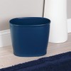 iDesign Kent Plastic Oval Wastebasket, Trash Can for Bathroom, Kitchen,