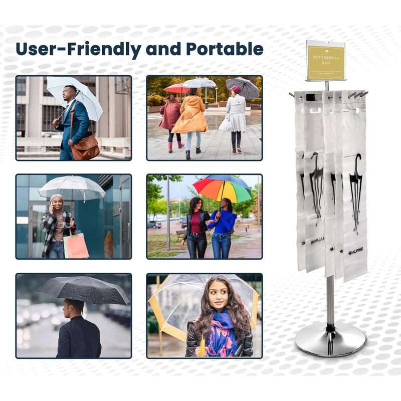 Alpine Wet Umbrella Bag Stand - Umbrella Bags Disposable with