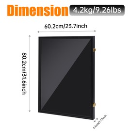 CDEN Jersey Frame, Jersey Display case, t-Shirt Frame, Jersey Frame Display case, 98% UV Protection, Acrylic, with Hangers, for Baseball, Football, Soccer, Basketball (1 Pack)