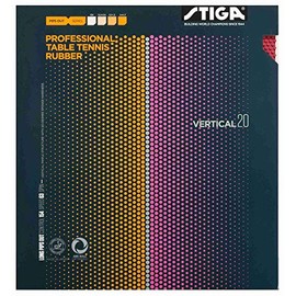 STIGA 1710200113 Table Tennis Rubber, Vertical 20, Black, Thin
