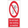 V Safety Do not touch men working on machine-150x200mm-Magnetic Safety