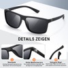 suoso Polarised Sunglasses Men Women Unisex Black Retro Ultralight Frame