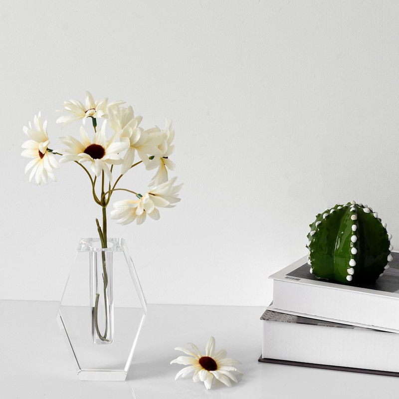 Crystal Vase 4.5-inch High, Modern Crystal Home Office Decor for