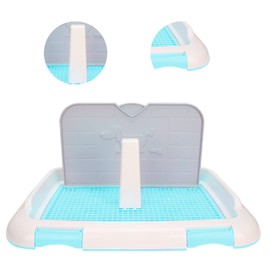 Dog Toilet Indoor, Cat Potty Fence Puppy Toilet hundeklo hundetoilette valptoalett Indoor Puppy Training Dog Potty Tray Scheduled Urination TrayBlue (Blue)