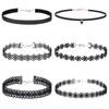 Gjinxi Choker Necklaces for Women, 6PCs Black Trendy Velvet Choker