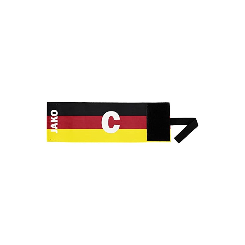 JAKO Unisex Captain's Armband Black/Red/Yellow, S-M