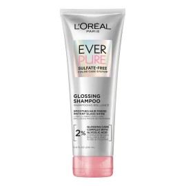 L'Oréal Paris Shampoo con Ph balanceado Ever Pure Glossing controla aporta brillo intenso para todo tipo de pelo teñido Sin Sulfatos, 250ml
