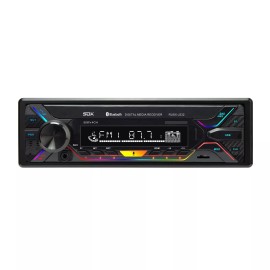 SDX Audio AM FM Radio & Digital Media Car Stereo Receiver w Flowing Lights