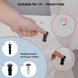 Hibbent Universal Toilet Seats Screws and Bolts, Metal Toilet Seat Hinges Bolt Screws with Fixings Expanding Rubber, Toilet Seat Replacement Parts Kit(5 Choices)