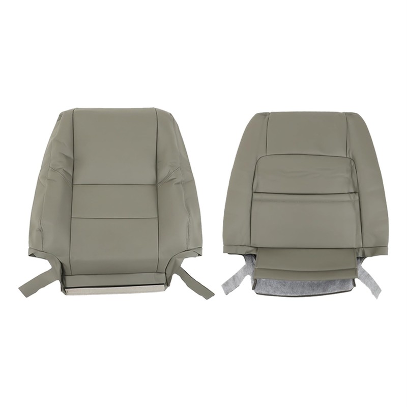 ANTUKO Leather Seat Cover Gray Driver Passenger Bottom Top Replacement