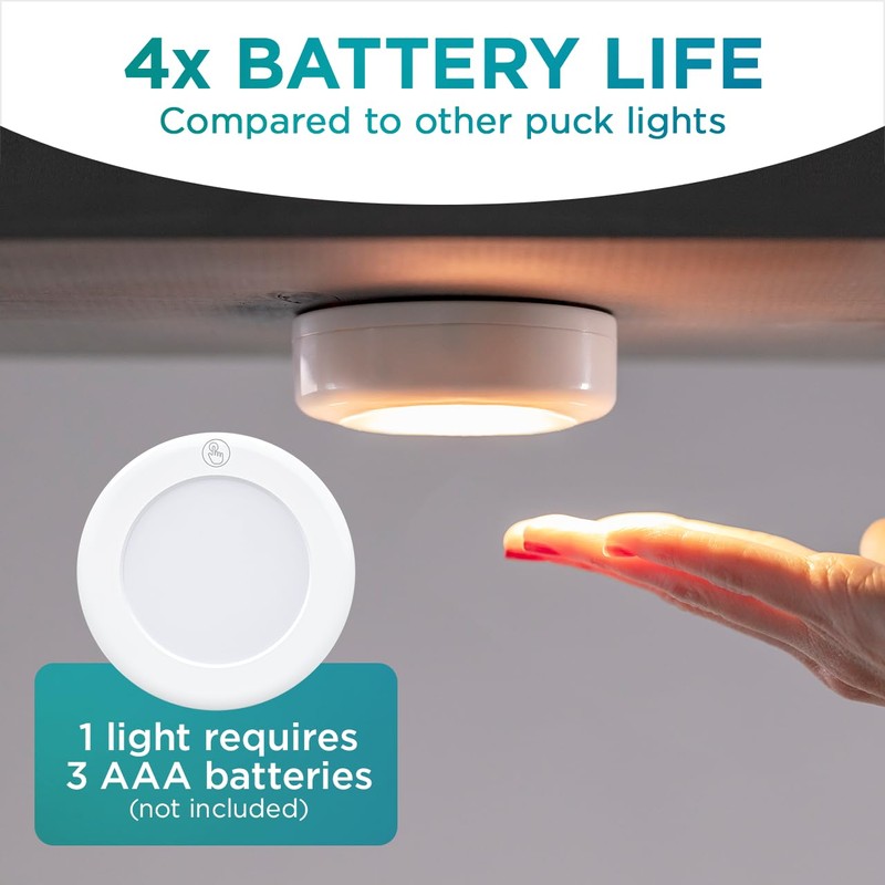 Brilliant Evolution LED Tap Light Push Lights with Remote -