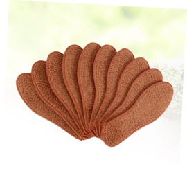 OATIPHO 5 Pairs Thickened Warm Insoles for Winter of Absorbent Alpaca Wool Shoe Inserts Breathable and Non Slip Shoe Pads Brown for Comfort and Odor Control