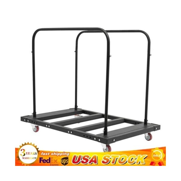 Unbranded 10 Tables Capacity Rolling Cart Steel Folding Table Cart