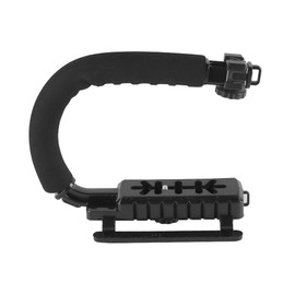 WANGCL Video Action Stabilizing Handle Grip Handheld Stabilizer with 3 Hot Shoe Video Recording Stabilizer with Anti-Slip Foam Grip for All DSLR Camera DV Camera