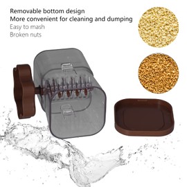 Effortless Nut Mill with Hand Crank Chops Almonds, Hazelnuts and Pecans Made of High Quality Material - Easy to Use, Easy to Clean, Multipurpose Chopper