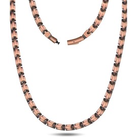 Jecanori Copper Necklace for Men Women, 99.99% Pure Copper Magnetic Chains with 3500 Gauss Ultra Strength Neodymium Magnets, Adjustable Jewelry Gift with Sizing Tool:_Smooth Wave