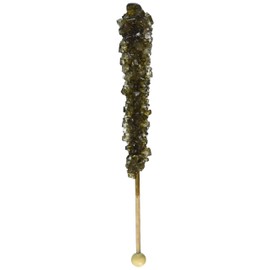 Black Rock Candy on a Stick - Pack of 12 - Black Cherry Flavored - Individually Wrapped
