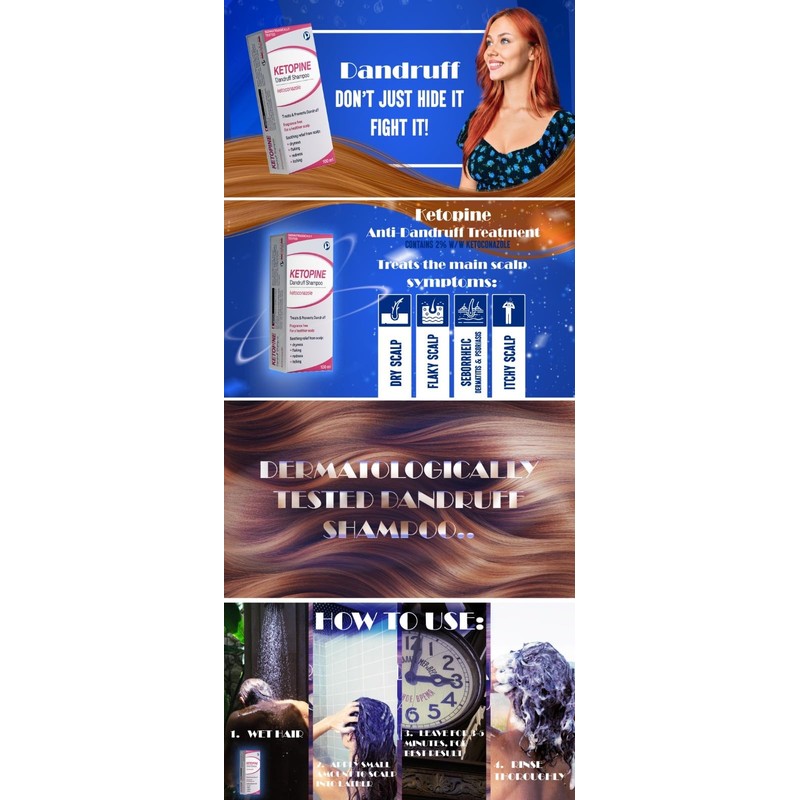 Ketopine Anti-Dandruff Shampoo 60ML - Pack of 2