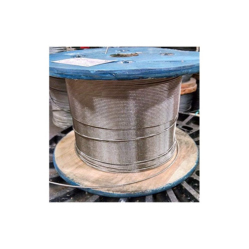 1/8" Stainless Steel Cable Railing Wire Rope 1x19 Type 316