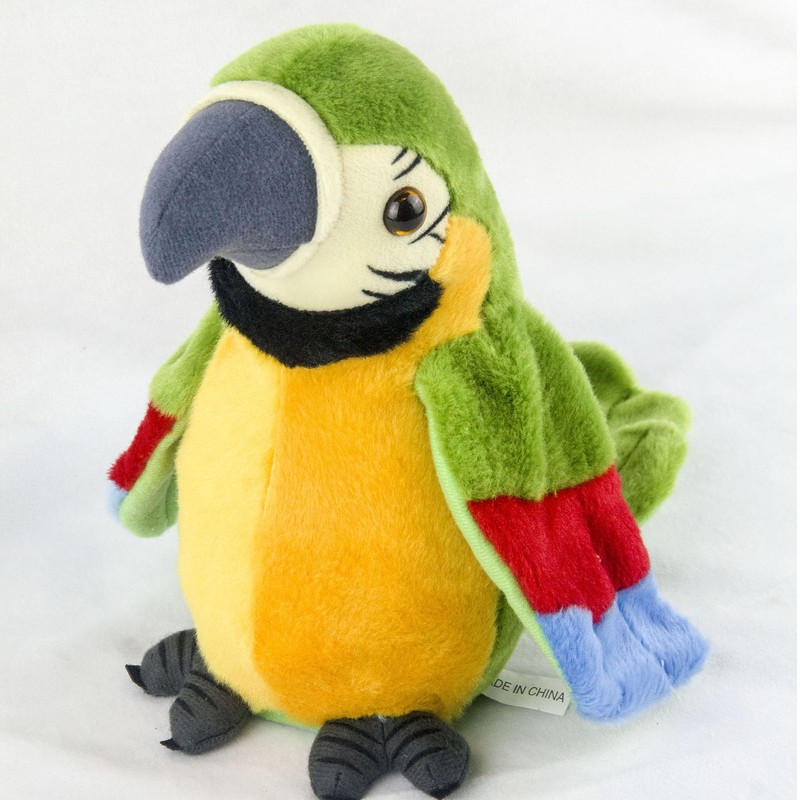 Electric Talking Parrot Plush Toy Soft Record Vocals Interactive Voice