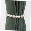 BESPORTBLE Curtain Tie Magnetic Holdbacks Pearl Tie Back Straps 20CM