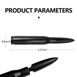 Car Bullet Antenna,Truck Exterior Decoration Accessories Car Vehicle Replacement Antenna Conpatible with Ford F150 F250 F350RAM 1500 2500 3500 Heavy Duty Pickup Trucks Accessories (Black)