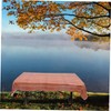 Alipis Natural Wood Grain Rectangle Tablecloth Set 4pcs for Wedding