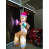 DAHAKII 10ft Gingerbread Man in Sitting Pose Christmas Inflatable Yard
