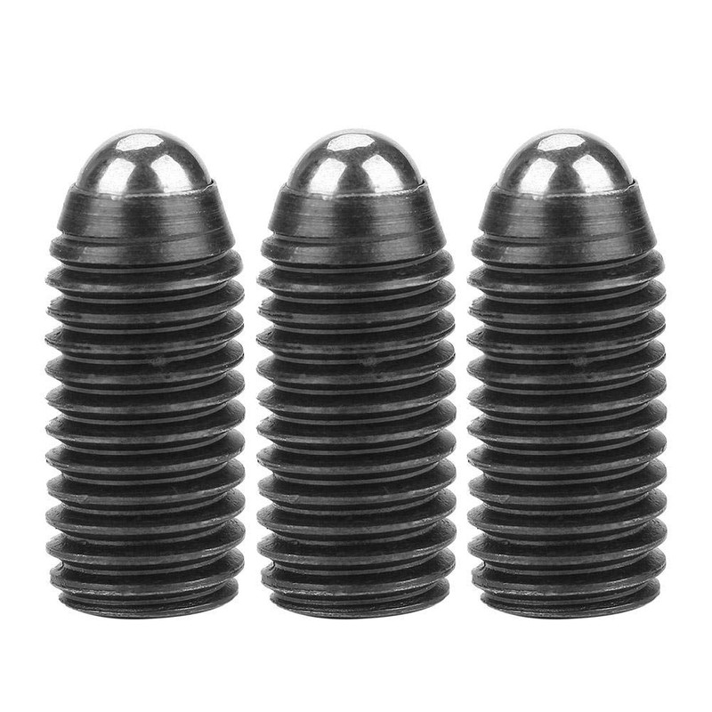 10 Pieces M12 Carbon Steel Thread Ball Black Spring Plungers