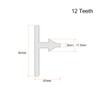 sourcing map Chuck Key 6mm Pilot 12 Teeth for 1.5-13mm