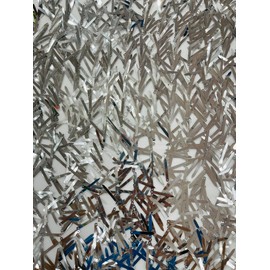 Backdrop King Inc, Sword Sequins Fabric/Big Sequins Fabric/54 Inches Wide. (Silver On White)