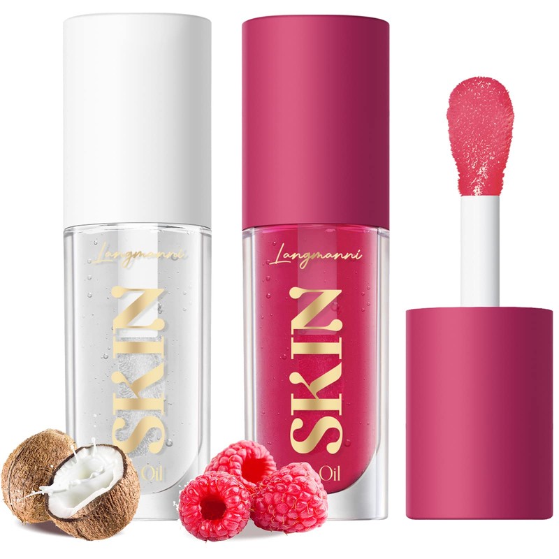 Aceite Hidratante para Labios Lip Oil Gloss, Non-Sticky Fruit Flavored,