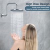 BRIGHT SHOWERS 13 Inch Shower Head Extension Arm with Flange