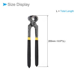 CoCud End Cutting Pliers, Overall Length 8 Inch, Mini Precision End Nippers Wire Cutter Pliers Nail Puller Tool - (Applications: for Cut Wire Nails Materials)