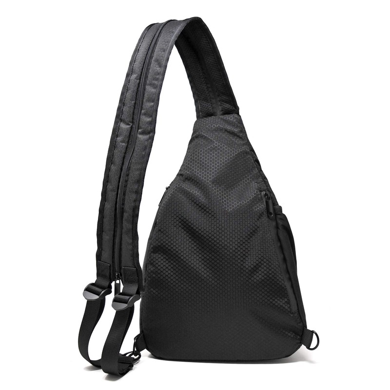 Cali Crusher Sling - 100% Smell Proof/Convertible Shoulder Pack (Black/Blue)