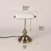 Newrays Glass Bankers Desk Lamp with Pull Chain Switch Plug
