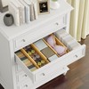 BAMEOS 4" High Drawer Dividers Bamboo Separators Organization Expandable Organizers