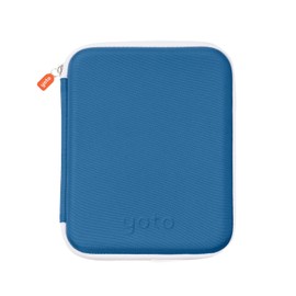 Estuche de tarjetas YOTO en Azul Pájaro – Accesorio para niños, carpeta suave portátil con cremallera y 64 bolsillos para tarjetas de reproductor y mini audiolibros, funda para portafolio para viajes