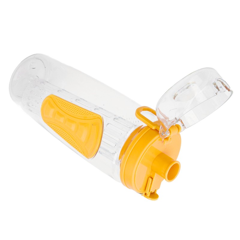 Fruit Infuser Water Bottle Anti Slip Grip Flip Top Lid
