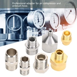 Worii Professional Air Compressor Adapter, Airbrush Adapter Kit, Airbrush Hose Adapter, 1/8in 1/4in BSP for Airbrush Hose Repair