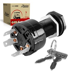 Roykaw Golf Cart Ignition Switch and Key for Club Car Precedent 2004-Up Gas Models, Replaces OEM # 102515101, 4 Terminal