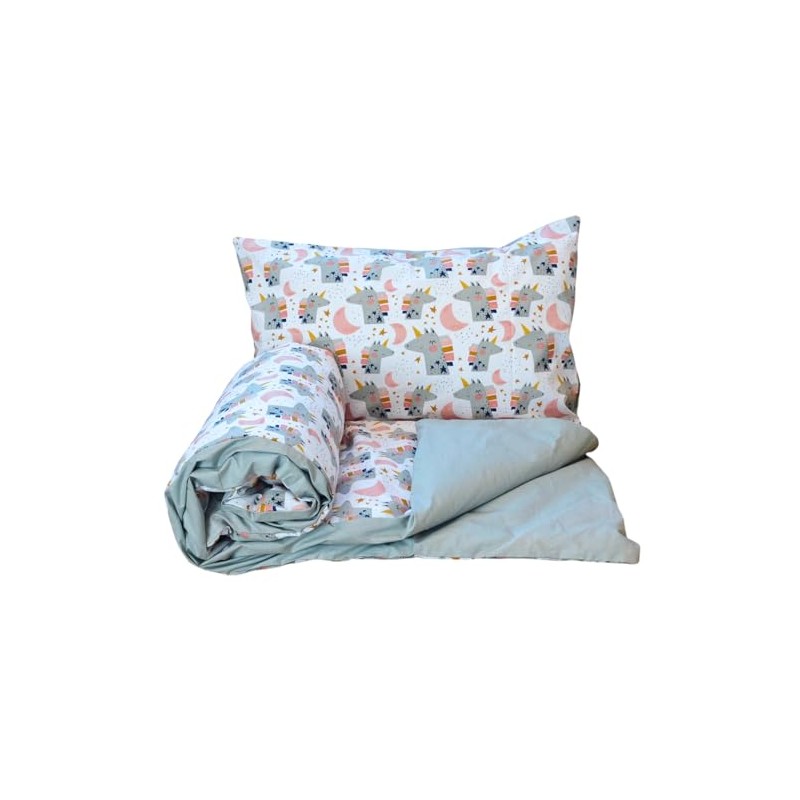 Reversible 2pcs Baby Bedding Set Duvet Cover + Pillowcase 120x90cm