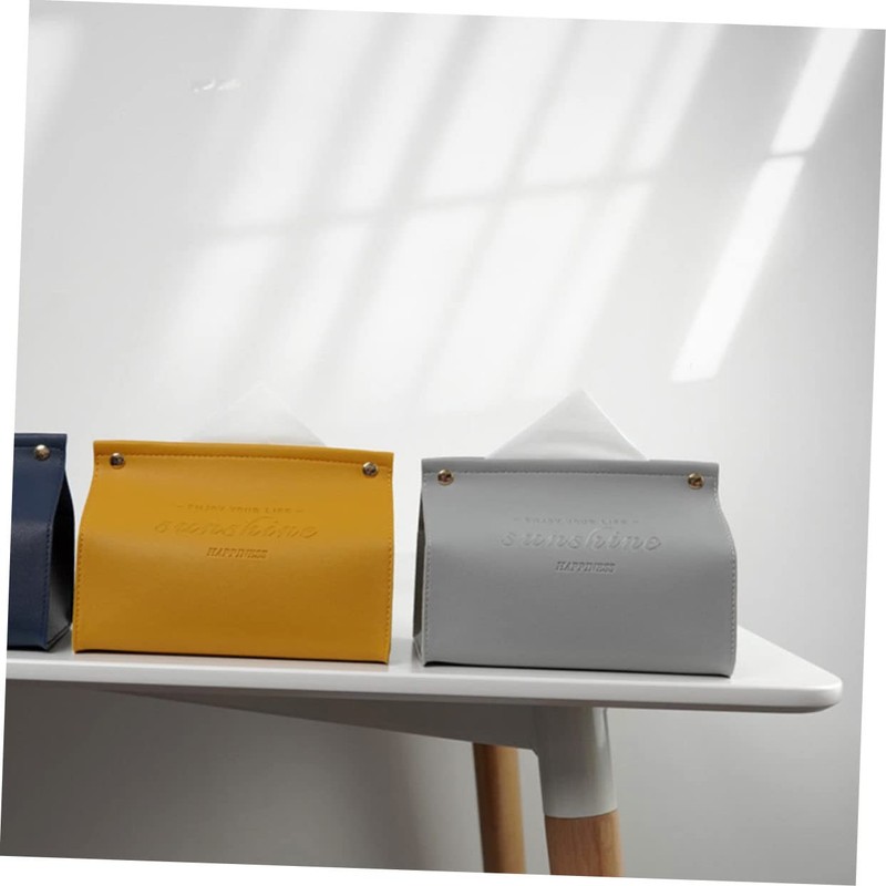 WOONEKY 1pc Delicate Vehicle-Mounted Tissue Box Multi-Purpose Towel Storage Case