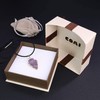 COAI Leather Necklace Arrowhead Necklace Raw Amethyst Crystal Necklace for