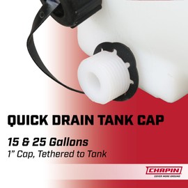 Chapin 97004: 15 Gallon Water Storage Tank, Utility Water Tank, Water Supply, for Farms, Acreage, Gardens, Orchards, Translucent White