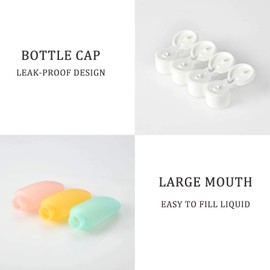 4 PCS PE Travel Bottles, 60ml/EA Leak Proof Clear Tubes Set for Toiletries, Squeezable Refillable BPA Free Toiletry Tubes Containers for Cosmetic Shampoo Lotion Soap Liquid with Stickers