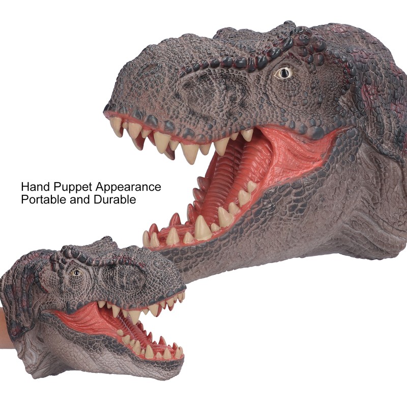 Dinosaur Puppet Rubber Portable Hand Drawn Comfortable Grip Tyrannosaurus Hand