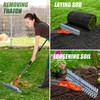 Walensee Thatch Rake, 15-Inch Lawn Thatching Rake, Robust Dethatcher Rake,