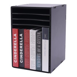 11 Compartments Vertical Desktop Sorter, File Holder with Adjustable Shelves Countertop Literature Organizer Mail Sorter 11 Slots Desktop File Sorter for Office Study Classroom Home School(Black)