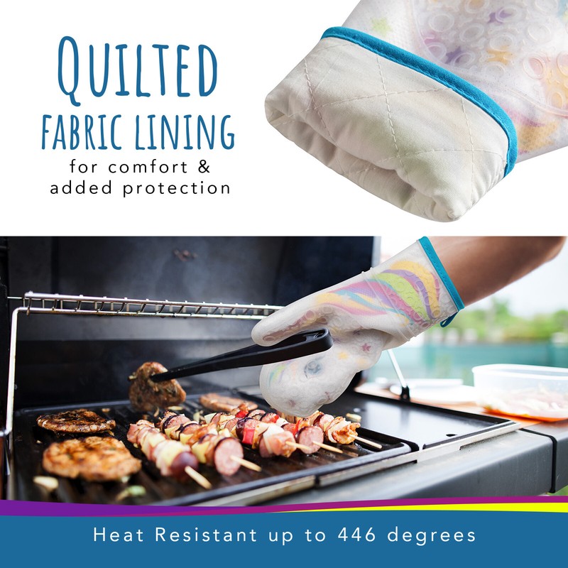 Gears Out Glitter Magic Unicorn Silicone Oven Mitt - Heat